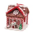 thumbnail image 1 of Figura colgante de casa de pueblo navideña, adorno navideño para oficina y hotel. Estilo G, 1 of 9