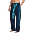 thumbnail image 2 of Daiia Blue Marble And Gold Men's Sleep Pant with Pockets and Drawstring,Pajama Pants-Medium, 2 of 9
