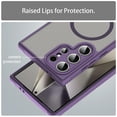 thumbnail image 5 of Allytechgroup Magnetic Case for Samsung Galaxy S25+ Plus, Compatible with Magsafe Transparent Matte Back Cover Slim Fit Anti-Scratch Hybrid Rugged Phone Case Cover for Samsung Galaxy S25+, Purple, 5 of 7