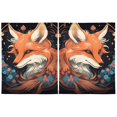 thumbnail image 2 of Fox Flowers Floral Circle Kitchen Curtains Half Tier Curtain 2 Rod Pockets Bathroom Bedroom Cupborad Living Room 27"x36", 2 of 8