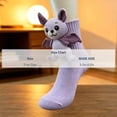 thumbnail image 7 of FAIOROI 3D Plush Animal Crew Socks for Women, Cute Cartoon Stuffed Toy Socks, Soft Cozy Knit Holiday Christmas Sock, 7 of 7