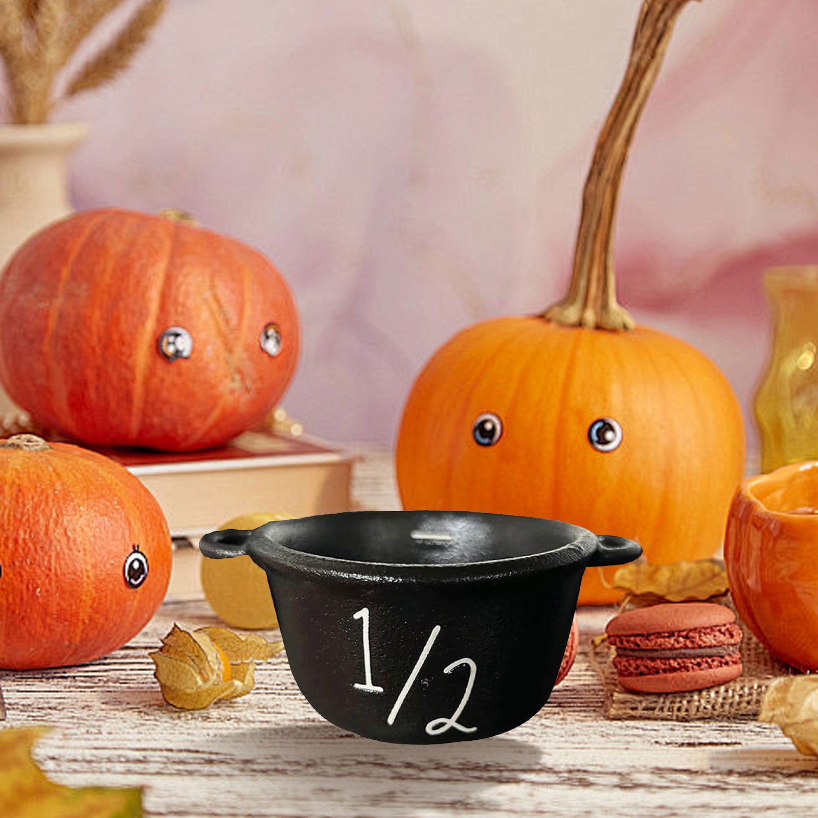 Aura Kitchen Measuring Cup Set Cauldron Measuring Cups Halloween Kitchen Measuring Cup Set 4 Pieces Stackable Nesting Measure With Handle