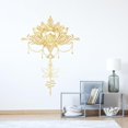 thumbnail image 4 of Golden Lotus Mandala Wall Sticker Flower Chandeliers Style Wall Decals Boho Indian Mandala Namaste Flower Vinyl Sticker Lotus Yoga Meditation Art Murals Decor for Living Room Bedroom, 4 of 7