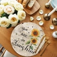 thumbnail image 2 of Round Placemats Farmhouse Sunflower Flower 15 inch Set of 6 Table Mats for Dining Table Vintage Heat Resistant Non-Slip Kitchen & Home Decorative Place Mat Set, 2 of 8