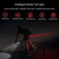 thumbnail image 2 of Luz trasera de bicicleta, luz trasera LED impermeable, luz trasera de carga USB, luz de advertencia trasera de bicicleta, 2 of 5