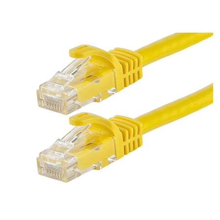 UPC: 0757901813115 | Monoprice 111338 Flexboot Cat6 Ethernet Patch Cable – Network Internet Cord – RJ45  Stranded  550Mhz  UTP  Pure Bare Copper Wire  24AWG  3ft  Yellow