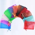 thumbnail image 2 of Miangastore 100pcs Lightweight Drawstring Bag Sturdy Gift Candy Favor Storage Net Bag for Wedding Party Supplies (Random Mixed Color, 7 x 9cn), 2 of 8