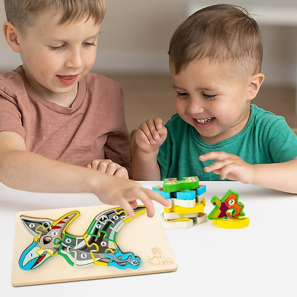 Puzzles pour tout-petits Puzzle en bois Animaux Puzzles Pour 1 2 3 ans Fille  Garçon Bébé Cognition Puzzle Jouet Éducatif Préscolaire Jouets Cadeau