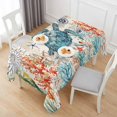thumbnail image 6 of Sea Turtle Coastal Table Cloth Waterproof Tablecloths, Vintage Beach Coral Starfish Nautical Tablecloth Dining Table Cover for Kitchen Party Tabletop Outdoor, Rectangle Tablecloth 60x120 Inch, 6 of 9
