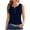 Tank Tops for Women Plus Size-Dark Blue, variant on Homenesgenics Tank Tops for Women Women's 2025 Summer Solid Color Round Sports for Outer Wear Bottoming Short Brown L