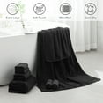 thumbnail image 4 of Beartech 8 Piece Microfiber Bath Towels Set - 2 Bath sheets,2 Hand Towels,4 Washcloths,Soft & Highly Absorbent Family Towels,Quick Dry & Less Lint Shower towels for Bathroom,Spa-Black, 4 of 9