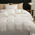 thumbnail image 3 of MooMee Duvet Cover Set King 600-TC 100% Extra Long-Staple Cotton Sateen Silky Smooth Luxury (Creamy White), 3 of 6
