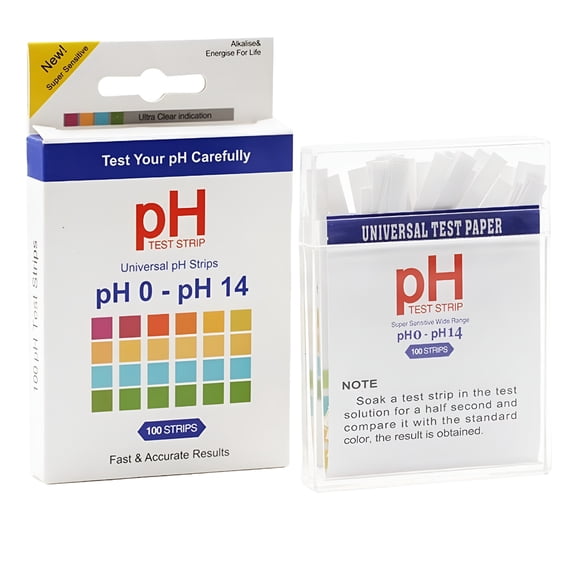 BANIRO 2026 New 100 Pcs Ph0-14 Ph Test Strips for Saliva Soap Urine Food Water Soil Testing Lab /Pools&Spas for Lab,Home,Pools,Spas,Food Testing