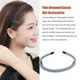 thumbnail image 3 of Hair Accessories with Teeth Classic Elastic Simple Headband Clothes Matching Accessory Shower Hairband for Adult Lady Female Use Gray, 3 of 6