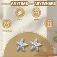 thumbnail image 4 of DESIGNICE 2Pcs Summer Earrings,3D Design Starfish Earrings,Alloy Material Summer Earrings for Women,Earrings for Women Trendy for Seaside Vacation,Style2, 4 of 7