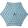 thumbnail image 2 of [2 day delivery] Outdoor Patio 8.7-Feet Market Table Umbrella with Push Button Tilt and Crank, Blue Stripes With 24 LED Lights[Umbrella Base is not Included], 2 of 9