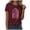 Wine, variant on TOWED22 American Flag Shirts for Women: 4th of July T Shirt Funny USA Print Tees Patriotic Casual Short Sleeve Tops(Wine,S)