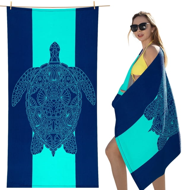 Toalla de Playa Cabanana Libre de Arena 70x35cm Microfibra Tortuga