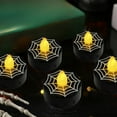 thumbnail image 4 of BGZLEU Halloween Pumpkin Tealights Candles, 12 Pack LED Flameless Candles, Tea Lights Candles Battery Operated with Spiderweb and Pumpkin Fhost Face for Halloween Fall Table Centerpieces, 4 of 6