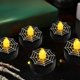 thumbnail image 4 of Paquete de 12 velas LED de té para Halloween | Faroles fantasma de calabaza sin llama con temporizador | Decoraciones seguras a pilas para la mesa y el hogar, 4 of 6