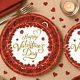 thumbnail image 3 of Coollooc 20Pcs Valentine's Day Party Supplies Disposable Tableware Set, Happy Valentine's Day Valentine Paper Plates and Napkins Party Supplies for Anniversary Party Decorations(Napkin), 3 of 4