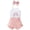 A, variant on Baby Girl Rainbow Print Romper Sets Plain Color Tank Top & Bow Headband & Ruffle Polka Dot Shorts 3Pcs Outfits