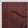 thumbnail image 3 of oneOone Tissu Jersey Coton Rouge Foncé Visage de Chat Animal Matériel de Couture Imprimé Tissu au Mètre 58 Pouces de Large, 3 of 4