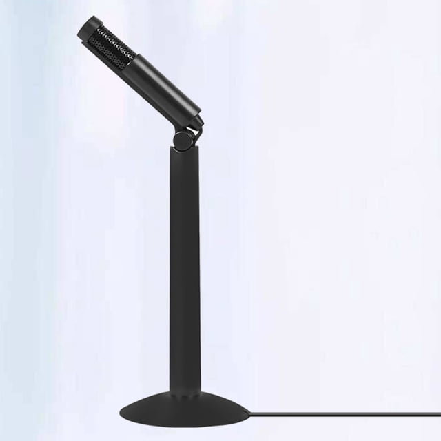 MOKKHNB 1Pcs Microphone Portable Noir Réglable Réduction de Bruit pour Interviews