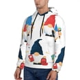 thumbnail image 3 of Wukai School Cute Gnomes Print Men Hoodies Fleece Sweatshirts Long Sleeve Sweaters Pullover Fall Outfits Winter Clothes-4X-Large, 3 of 7