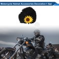 thumbnail image 2 of Accesorios para Cascos de Motocicleta Decoración Girasol de Peluche para Cascos de Motocicleta Bicicleta Esquí Etiqueta de Peluche Negra 1 Set, 2 of 6