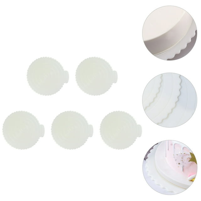TAILTOSS 5Pack Reusable Cake Board Round Cake Disc ABS for Serving and Transporting Bakery Items