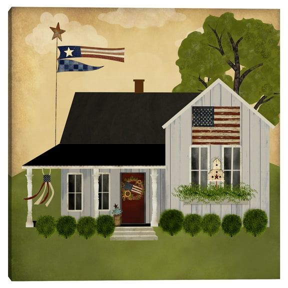 Americana House 3 by Beth Albert Canvas Art Print