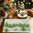 thumbnail image 4 of Snowman Cardinals Trees Christmas Placemats, 12x18 Inch Seasonal Winter Xmas Holiday Washable Table Mats Set of 4, Thanksgiving Party Kitchen Dining Decoration (Christmas Day -8, 12\u2018‘x18\u2018‘), 4 of 5