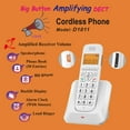 thumbnail image 2 of Bisofice Cordless Phone Model D1011 with 1.8-Inch LCD Screen, Memory for 30 Incoming Calls, 10 Outgoing Calls, and 13 Speed Dial Keys, Large Buttons, Side Volume Control, Rechargeable, Available in, 2 of 7