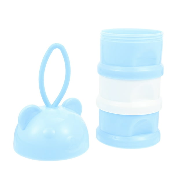 EeaseMX Dispensador portátil de leche en polvo de 3 rejillas, contenedor para almacenar alimentos para bebés