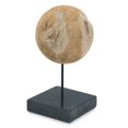 thumbnail image 1 of Moe's Grande Base en Marbre Boule Ronde en Teck Naturel, 1 of 1