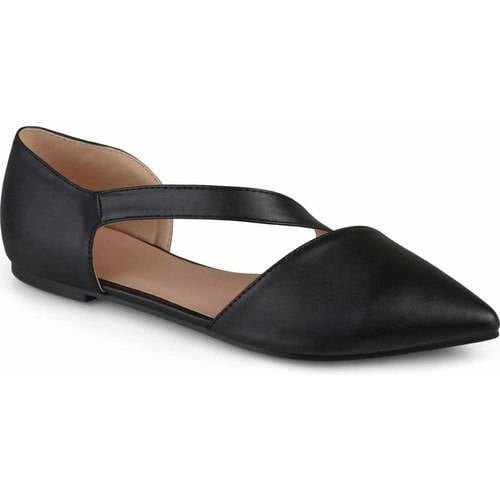 Brinley Co. - Womens Cross Strap Pointed Toe Flats - Walmart.com ...