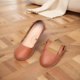thumbnail image 5 of Zapatos de mujer embarazadas de cuero plegables sin cordones de color sólido para boda nupcial, 5 of 7