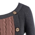 thumbnail image 4 of IMENGL Grande Taille Col Rond Manches Longues patchwork Uni Tricot Asymétrique, Gris TG, Taille G-5TG, 4 of 5