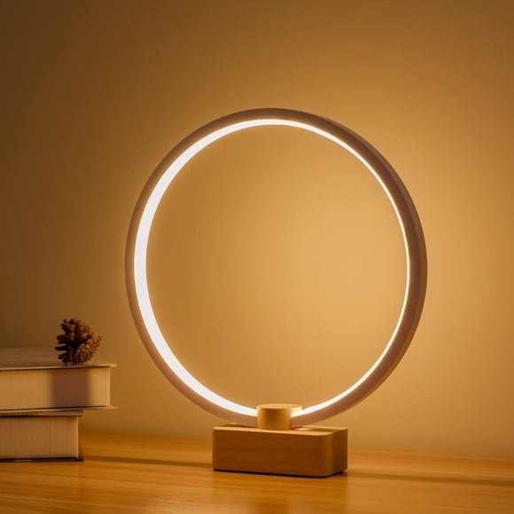 LONRISWAY Lampe de Table en Bois à LED, Veilleuse de Chevet pour Chambre, Éclairage LED Dimmable, Décoration Maison Créative, Cadeau de Réchauffement Unique 1.3m Câble, 5W 350LM Lampes de Chevet