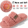 thumbnail image 3 of BERANMEY Womens Fuzzy Open Toe Slippers Faux Fur Slippers with Memory Foam House Shoes Lightweight for Indoor Outdoor & Home Use, 3 of 9