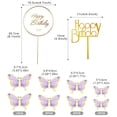 thumbnail image 2 of Decoraciones para pastel LANGPA de 22 piezas con mariposas y Happy Birthday, 2 of 6