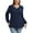 03-Navy Blue, variant on Daystry Womens Plus Size Long Sleeve Lace Tops Waffle Knit V-Neck Business Casual Loose Blouses Tee