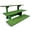 Green, variant on 3-Tier Straight Retail Table Display Stand with Shelves for Products | 3 Step Straight Display Rack for Counter Top, Craft Shows, Farmers Market, Trade Shows, Pop ups, Soap Display, Candles (Ebony)