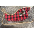 thumbnail image 3 of OKKVV Christmas Sleigh Shaped Basket,Multi-functional Candy Storage Basket,Red Black Buffalo Plaid Xmas Table Decor,for christmas party family home decoration,20.87in x11.81in x7.87in, 3 of 8