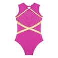 thumbnail image 5 of Doomiva Kids Girls Sparkle Sleeveless Gymnastics Ballet Leotard Tumbling Dance Unitard Biketard Practice Outfit Hot Pink 6, 5 of 7