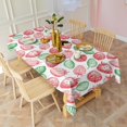 thumbnail image 3 of Red Strawberry Plants Fruit Green Leaf White Rectangle Tablecloth 60"x120",Waterproof Polyester Rectangle Table Cloth, Wipeable Spillproof Polyester Tablecloth for Dining, Camping, Indoor and Outdoor, 3 of 6