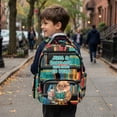 thumbnail image 6 of Jeiento Capybara Print 17 Inch School Backpack for Girl Breathable Lightweight School Bag with Padded Tablet Sleeve & Multi-Pockets for 9-12 Years Old, 6 of 8