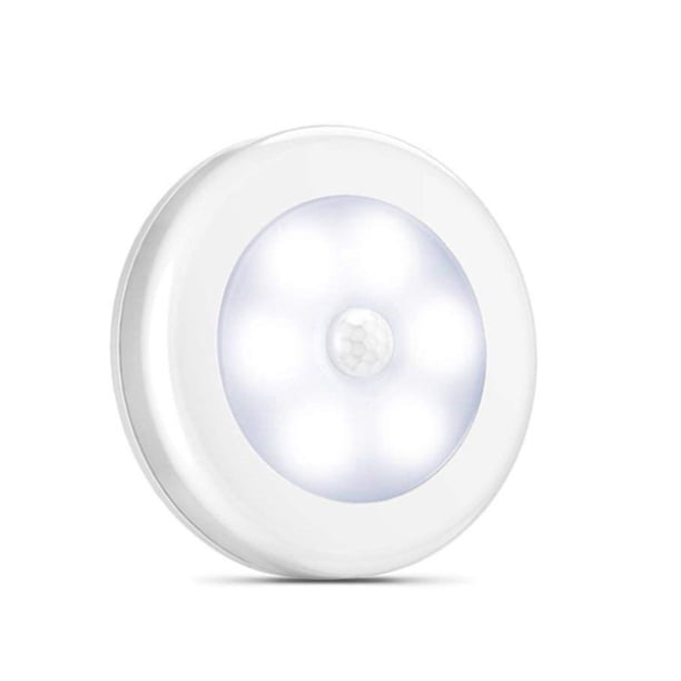 Ounissouiy Luz nocturna autoadhesiva LED para montaje en pared, Sensor de movimiento para dormitorio de niños, luz nocturna para armario, Kit de Iluminación y accesorios luz blanca