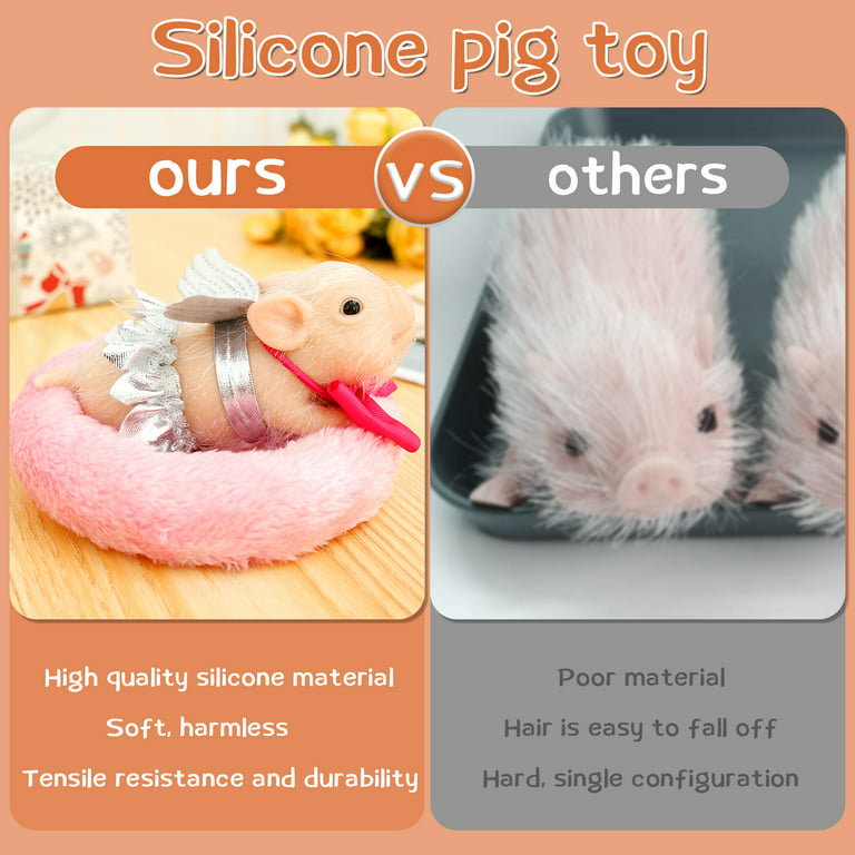 Customized Silicone Pigs Animal Doll Mini Reborn Piglet Stretchy